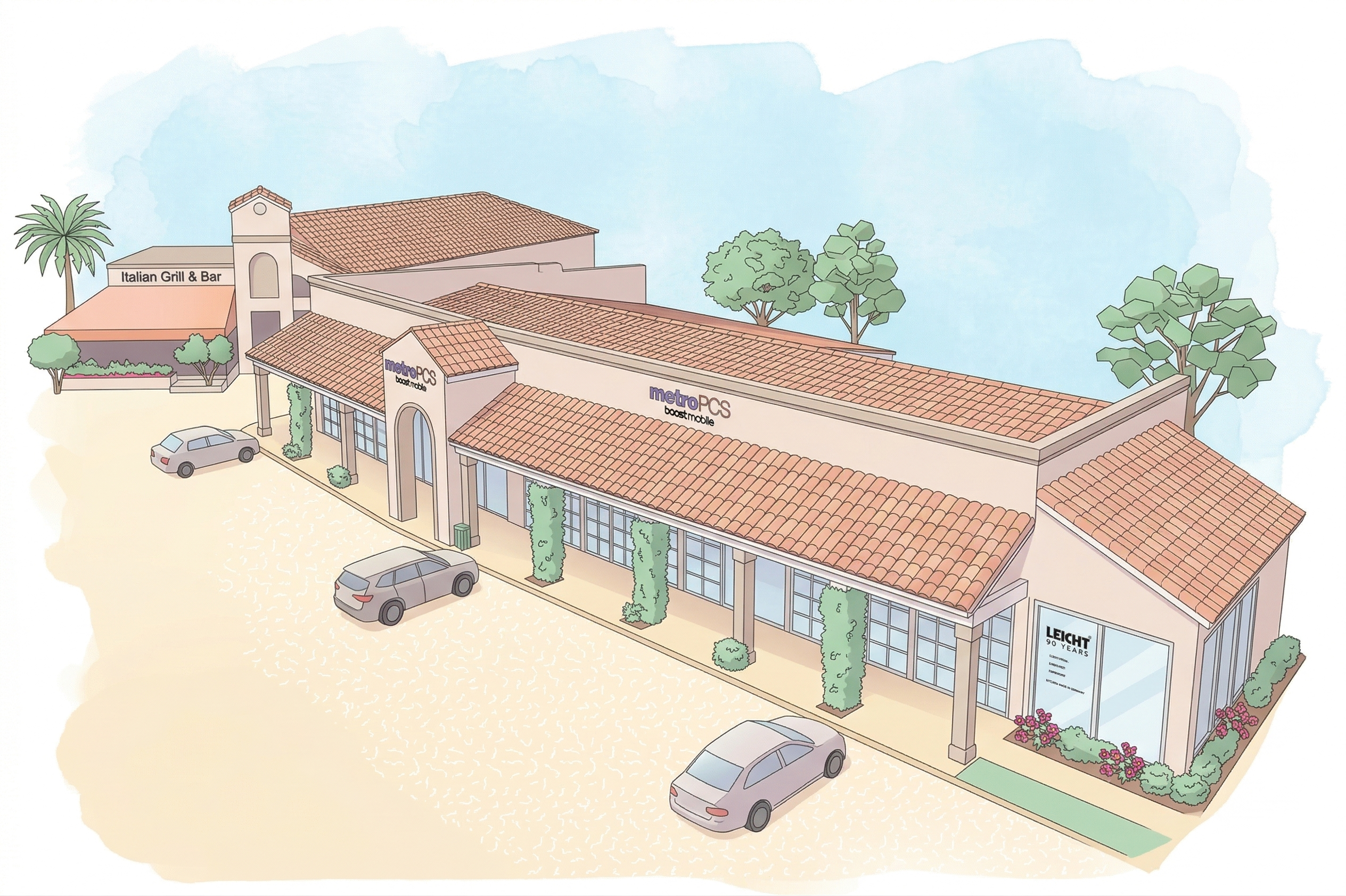 Oaktree Plaza full view